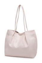 Plain Soft Leather Tote Bag Handbag MOQ 3PCs