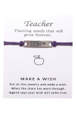 Teacher's Bracelets With Card MOQ 5PCS