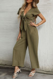 Bow Knot Wide Leg Long Pants Jumpsuit Unishe Wholesale
