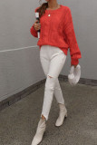 Solid Color Cable Knit Pullover Sweater Unishe Wholesale