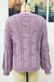 Solid Color Cable Knit Pullover Sweater Unishe Wholesale