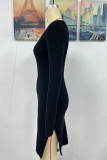Colorblock Splicing Knitting Dress