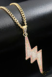 Alloy and Rhinestone Necklace for Men MOQ 5pcs