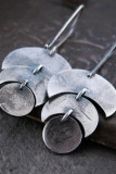 Metal Moon Shape Turquoise Earrings MOQ 5PCS