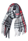 Plaid Tassel Trim Scarf MOQ 3pcs