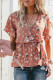 Floral Print Wrap Waist Tie Top