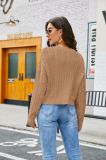 Plain Cable Knit Pullover Sweaters