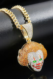 Alloy and Rhinestone Necklace for Men MOQ 5pcs