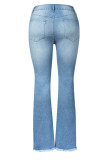 Ripped Distressed Flare Denim Pants