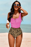 Square Neck Sleeveless Fashion Print Tankini Set