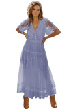 Purple Luminous Dawn Lace Gown