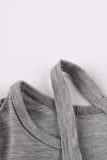 Gray Clear Skies Jersey Twist T-Shirt Dress