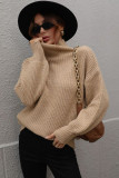 Plain Turtle Neck Pullover Sweaters