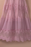 Pink Luminous Dawn Lace Gown