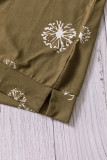 Brown Dandelion Print Little Girl Tee