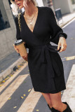 Plain Bat Sleeves Open Front Knit Cardigans with Belt