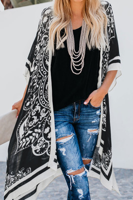 Black Tokyo Medallion Kimono