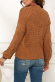 Neon Color High Collar Cable Knit Sweaters