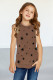 Brown Star Print Little Girl Tank