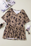 Tie-dye Print Plus Size Top