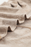 Waffle Patchwork V Neck Pullover Knit Hoodie
