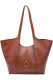 Solid Color Large Capacity Leather Tote Bag MOQ 3PCS