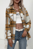 Plaid Button Down Pocketed Shacket Jacket Coats Women UNISHE Wholesale
