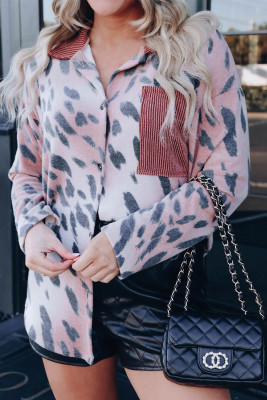 Pink Himalayan Plush Animal Print Shirt