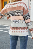 Aztec Diamond Splicing Knitting Pullover Sweater