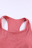 Pink Crisscross Sports Bra and Leggings Set
