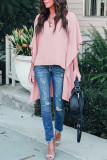 Pink Chic High Low Kimono Top