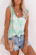Green Tie-dye Print Tank Top