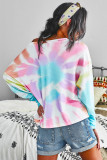 Rainbow Tie Dye Pullover Long Sleeve Top