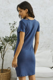 Blue Clear Skies Jersey Twist T-Shirt Dress
