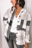 Plaid Button Down Pocketed Shacket Jacket Coats Women UNISHE Wholesale