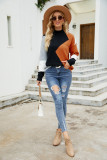 Wave Color Block Pullover Sweaters