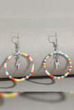 Colorful Beads Round Earrings MOQ 5pcs