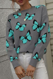 Butterfly Knit Pullover Sweaters