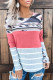 Coral Tribal Colorblock Top