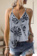 Tropical Leaf Pattern Tank Top