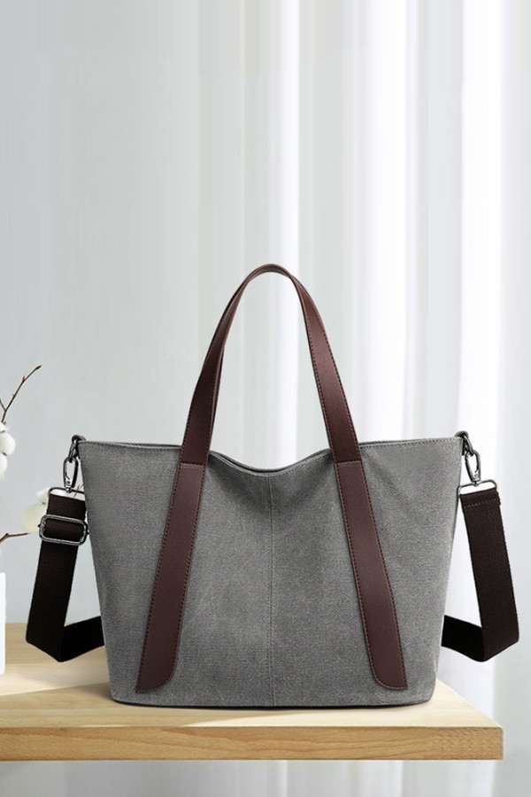 PU Leather Two Straps Tote Bag Unishe Wholesale MOQ3PCS