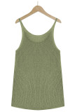 Color Block and Plain U Neck Knit Tank Top