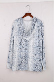 Snake Print Kangroo Pocket Hoodie