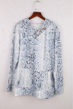 Snake Print Kangroo Pocket Hoodie
