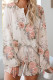 Floral Print Knit Pajamas Set