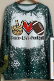 Peace Love Football Print Long Sleeve Top Women UNISHE Wholesale