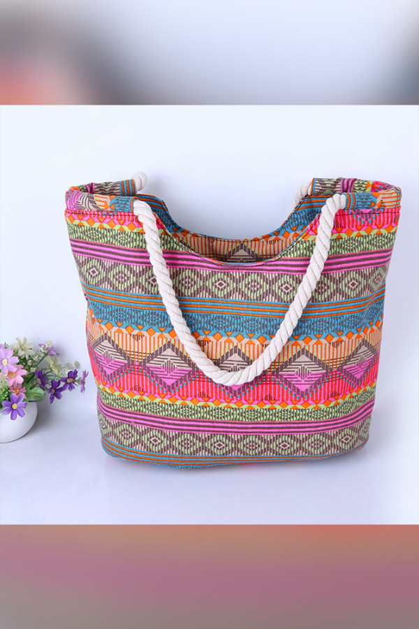 Aztec Print Canvas Tote Bag MOQ 3pcs