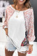 Multicolor Floral Print Patchwork Long Sleeve Top