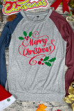 Merry Christmas Letter Printed Long Sleeve Top Women UNISHE Wholesale