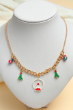 Alloy Xmas Tree Pendant Necklace MOQ 5pcs